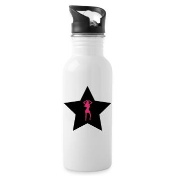 Stern Tanz - Trinkflasche mit integriertem Trinkhalm - Weiß - Rechts