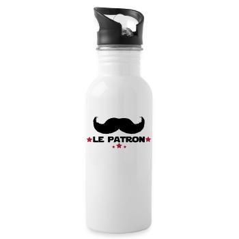 le patron - Gourde avec paille intégrée - blanc - Droite