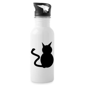 cat - Trinkflasche mit integriertem Trinkhalm - Weiß - Rechts