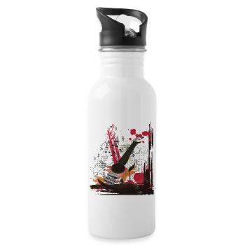 Music - Water bottle with straw - white - Right