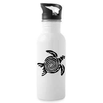 Turtle turtle - Water bottle with straw - white - Right
