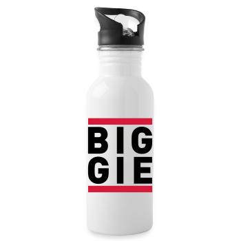 BIGGIE - Gourde avec paille intégrée - blanc - Droite