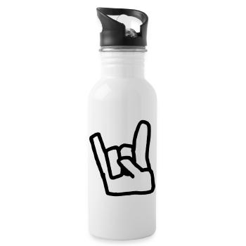 French fork - Water bottle with straw - white - Right