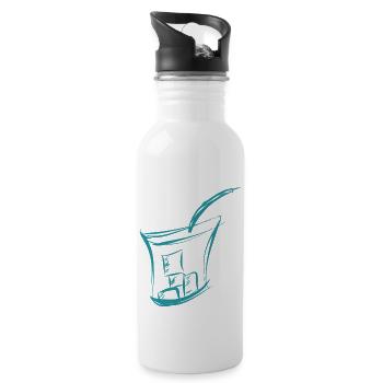 Drink Eiswuerfel Summer - Water bottle with straw - white - Right