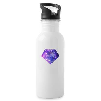 Galaxy Diamond - Water bottle with straw - white - Right