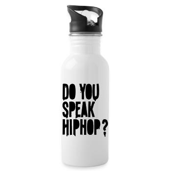 sprechen Sie hiphop - Trinkflasche mit integriertem Trinkhalm - Weiß - Rechts