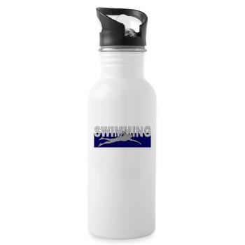 - Schwimmen. Schwimmen - Trinkflasche mit integriertem Trinkhalm - Weiß - Rechts