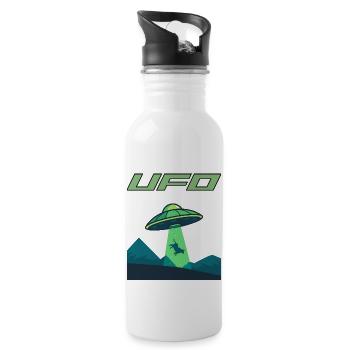 UFO beam - Gourde avec paille intégrée - blanc - Droite