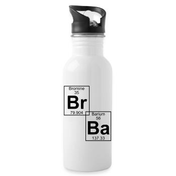 Br-Ba (brba) - Full - Water bottle with straw - white - Right