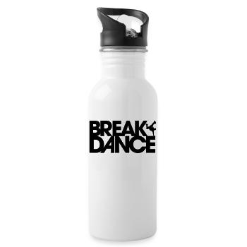 Breakdance - Trinkflasche mit integriertem Trinkhalm - Weiß - Rechts