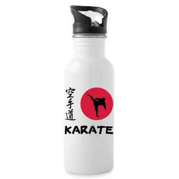 Karate - Gourde avec paille intégrée - blanc - Droite