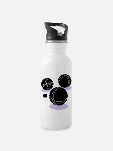boule - Trinkflasche mit integriertem Trinkhalm - Weiß