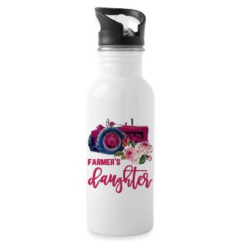 Farmer's Daughter - Water bottle with straw - white - Right