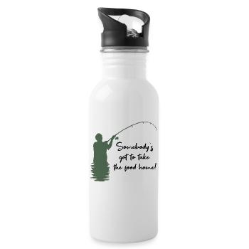 angler - Water bottle with straw - white - Right