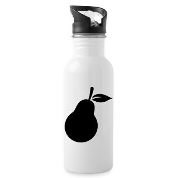 Birne - Trinkflasche mit integriertem Trinkhalm - Weiß - Rechts