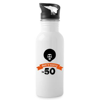 50 - Water bottle with straw - white - Right