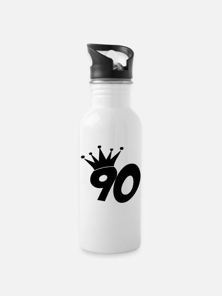 90 - Gourde avec paille intégrée - blanc