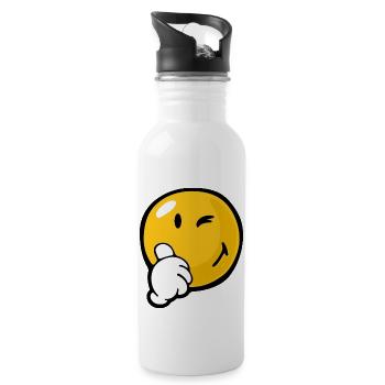 Smiley Certaint - Gourde avec paille intégrée - blanc - Droite