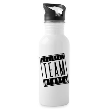team member official - Trinkflasche mit integriertem Trinkhalm - Weiß - Rechts