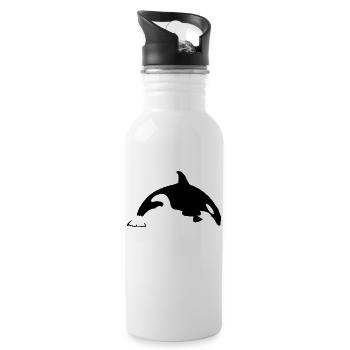 Orca - Trinkflasche mit integriertem Trinkhalm - Weiß - Rechts