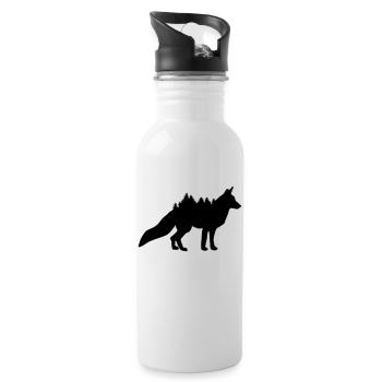 Fox and Forest - Water bottle with straw - white - Right