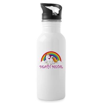 Death metal - Water bottle with straw - white - Right