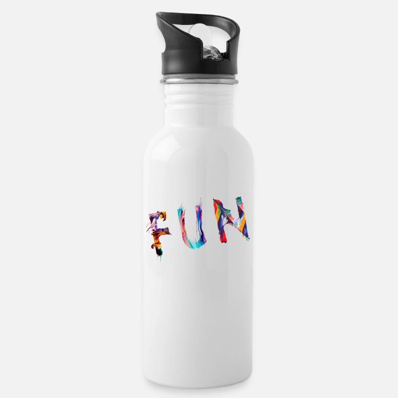 Fun 2 - Gourde avec paille intégrée - blanc