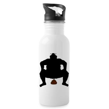Tas de lutte sumo - Gourde avec paille intégrée - blanc - Droite