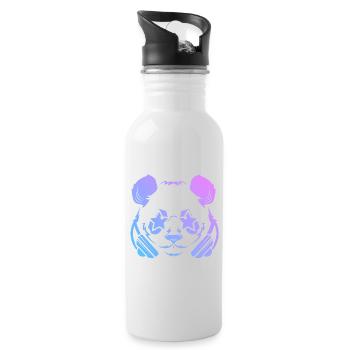 Panda Pandabär - Trinkflasche mit integriertem Trinkhalm - Weiß - Rechts