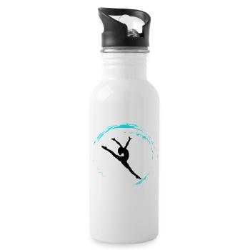 gymnastique rythmique - Gourde avec paille intégrée - blanc - Droite