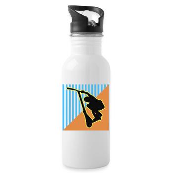 Tailgrab - Trinkflasche mit integriertem Trinkhalm - Weiß - Rechts