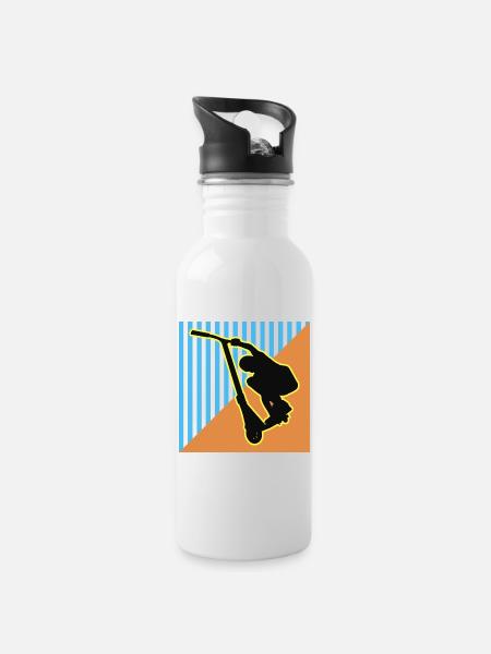 Tailgrab - Water bottle with straw - white