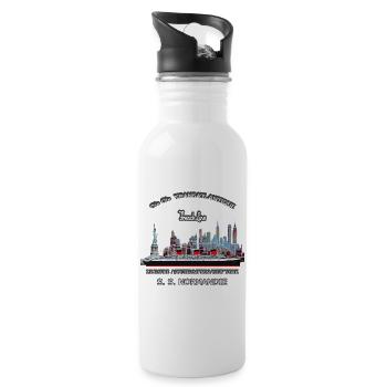 PAQUEBOT NORMANDIE NEW YORK LOUIS RUNEMBERG ADAGP - Gourde avec paille intégrée - blanc - Droite