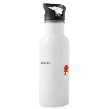 Angeln Fischer Fischen Angler Geschenk Fischerei - Trinkflasche mit integriertem Trinkhalm - Weiß - Rechts
