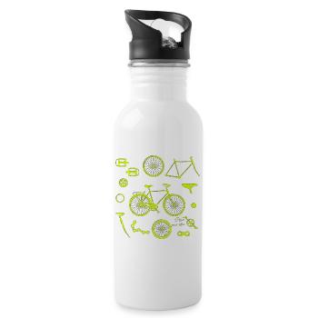 Bicycle Parts Illustration - Water bottle with straw - white - Right