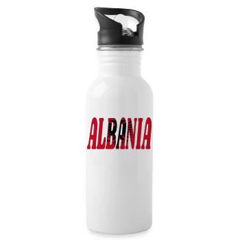 Albania - Water bottle with straw - white - Right