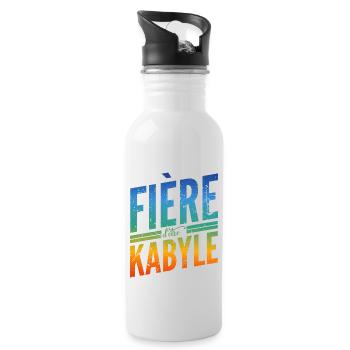 Fière d'être Kabyle - Gourde avec paille intégrée - blanc - Droite