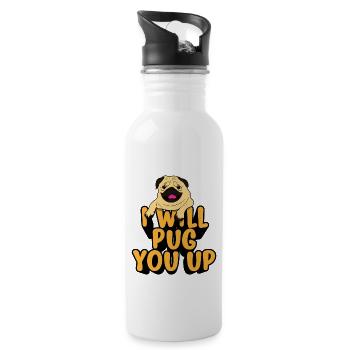 JE VAIS VOUS PUG UP - Gourde avec paille intégrée - blanc - Droite