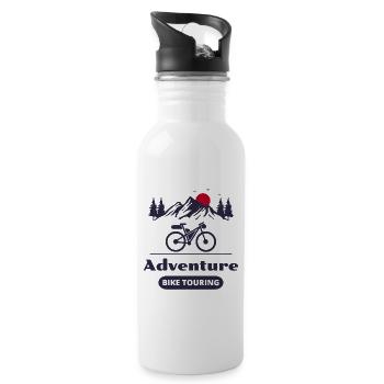 Bikepacking Cyclistes Gravel Bike Bicycle Montagnes - Gourde avec paille intégrée - blanc - Droite
