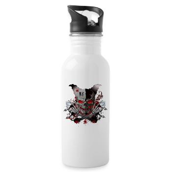 Diamant Skull - Gourde avec paille intégrée - blanc - Droite