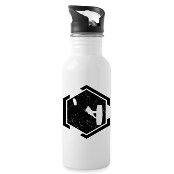 Kitesurfen Jungen Kite Surf Kiten - Trinkflasche mit integriertem Trinkhalm - Weiß - Rechts