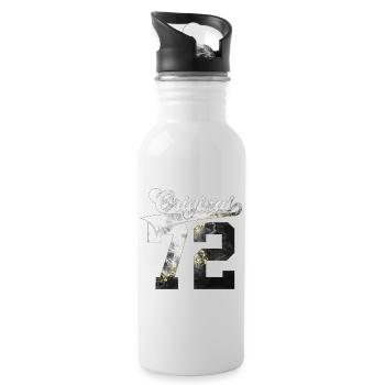 54TH BIRTHDAY 1972 ORIGINAL 72 - Water bottle with straw - white - Right