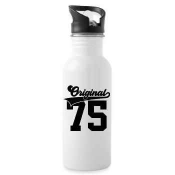 51ST BIRTHDAY 1975 ORIGINAL 75 - Water bottle with straw - white - Right