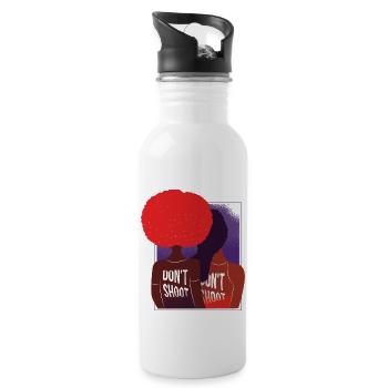 Don't shoot women Don't shoot women Geschenk Inspi - Trinkflasche mit integriertem Trinkhalm - Weiß - Rechts