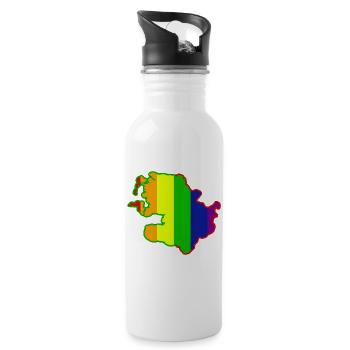 Mayo Pride - Water bottle with straw - white - Right
