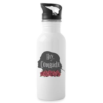 Rose Hathaway Quote "Hey, Comrade" Vampire Academy - Water bottle with straw - white - Right