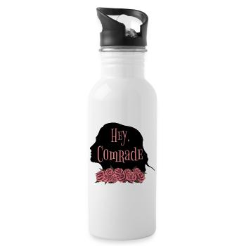 Rose Hathaway Quote "Hey, Comrade" Vampire Academy - Water bottle with straw - white - Right