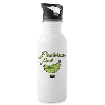 Fashion Food Bananas - Water bottle with straw - white - Right