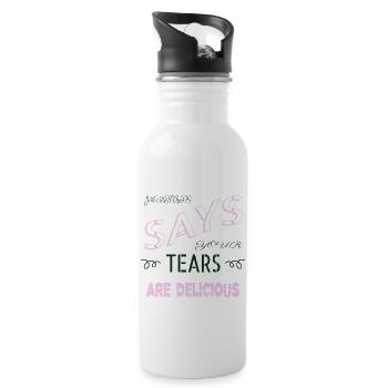 jokes health informatics specialist tshirts - Trinkflasche mit integriertem Trinkhalm - Weiß - Rechts