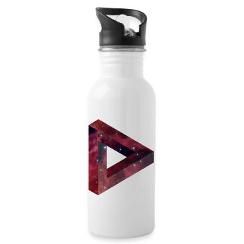Triangle illusion in Galaxy style - Water bottle with straw - white - Right